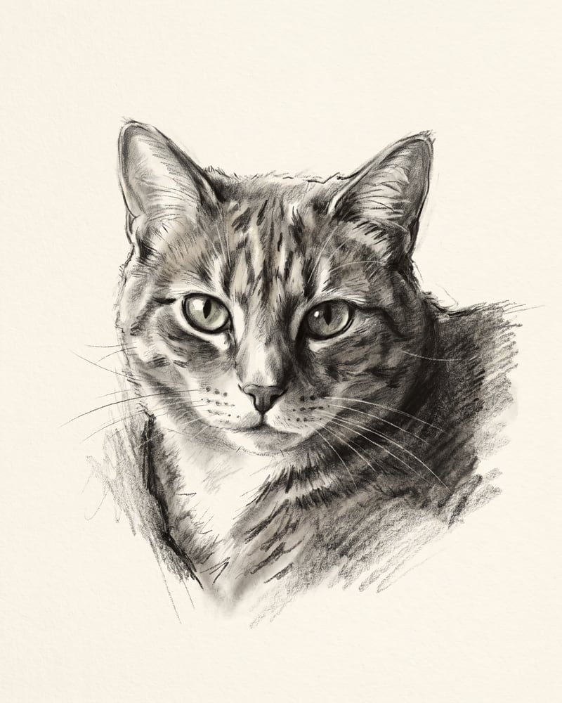 Charcoal Sketch portrait example