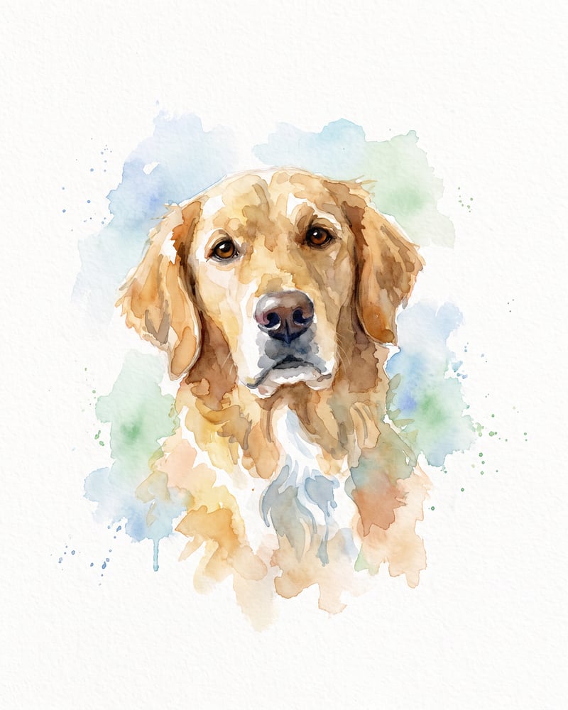 Soft Watercolor portrait example